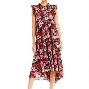 Cinq a Sept Ricki Floral Hi-Low Dress - Size 8 - Excellent Condition